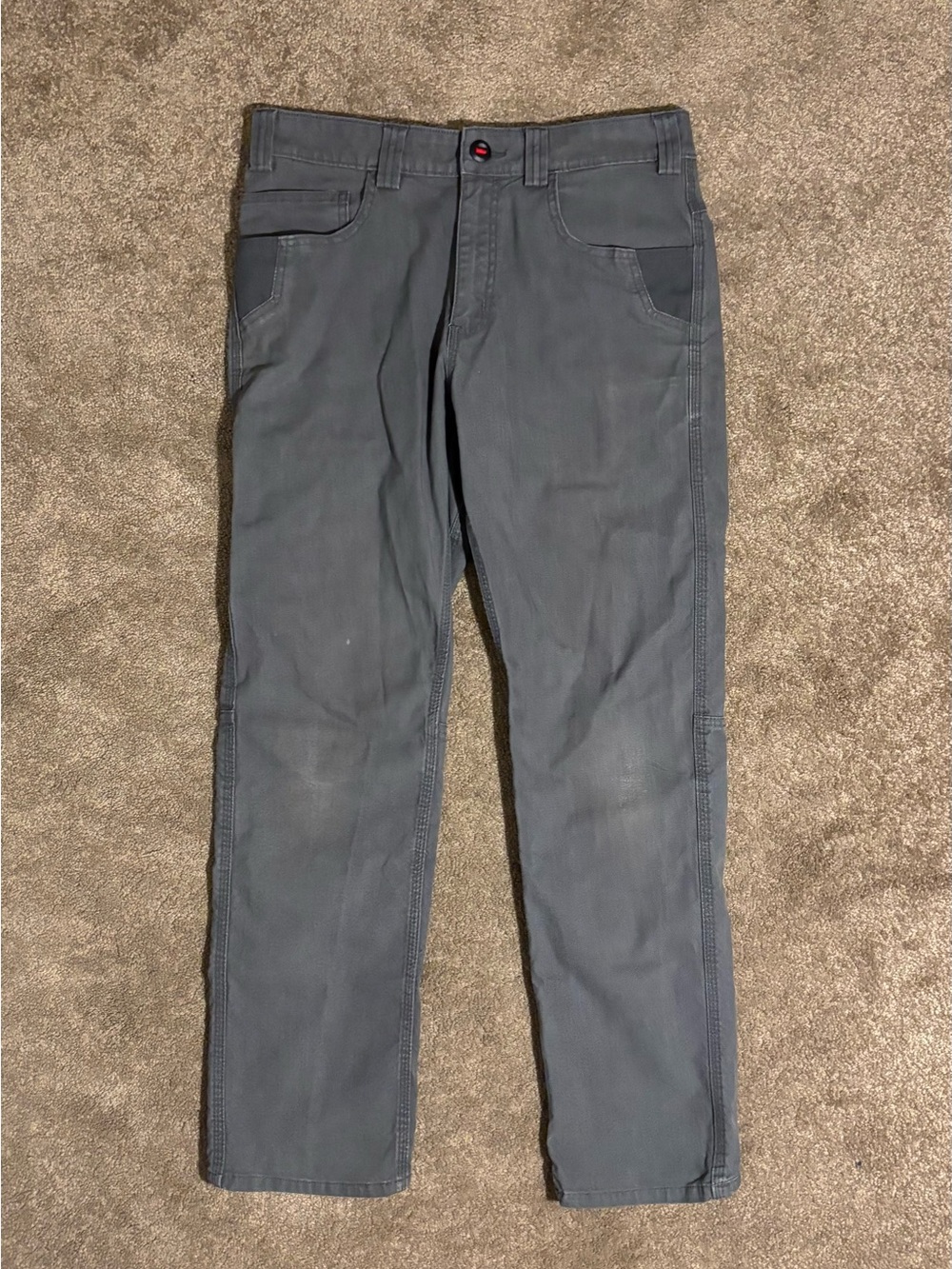 Milwaukee Mens Gray Workwear Pants 32x30 Canvas Performance Straight Leg Pockets